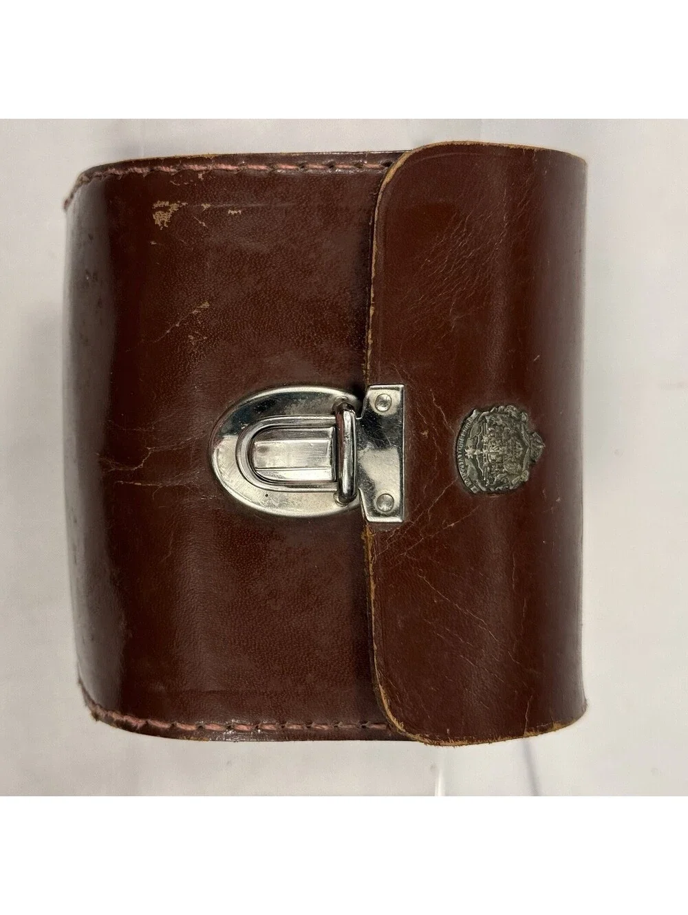 Vtg Swedish Royal Leather Case Latch Close Camera Binocular “Kungl Hovleverantor